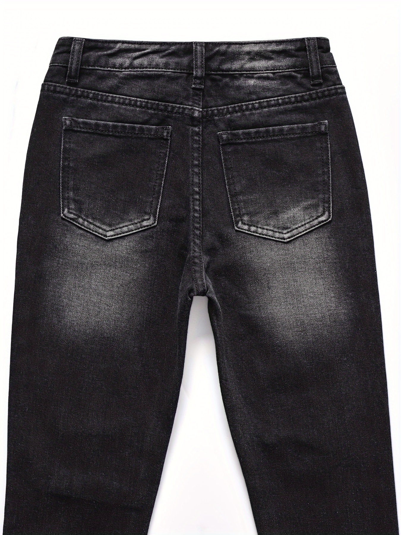 Kid's Ripped Black Jeans Street Style Denim Pants Cool Boys - Temu Canada