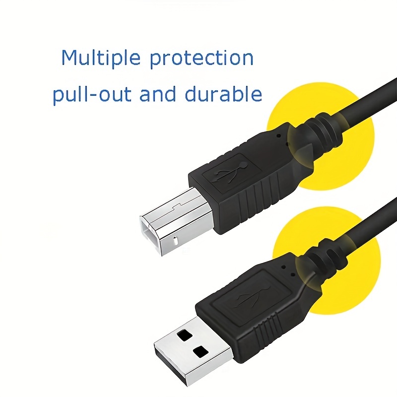  kenable Cable de alta velocidad USB 2.0 24AWG Cable de impresora  A a B Negro 4.9 ft (~5 pies) : Electrónica