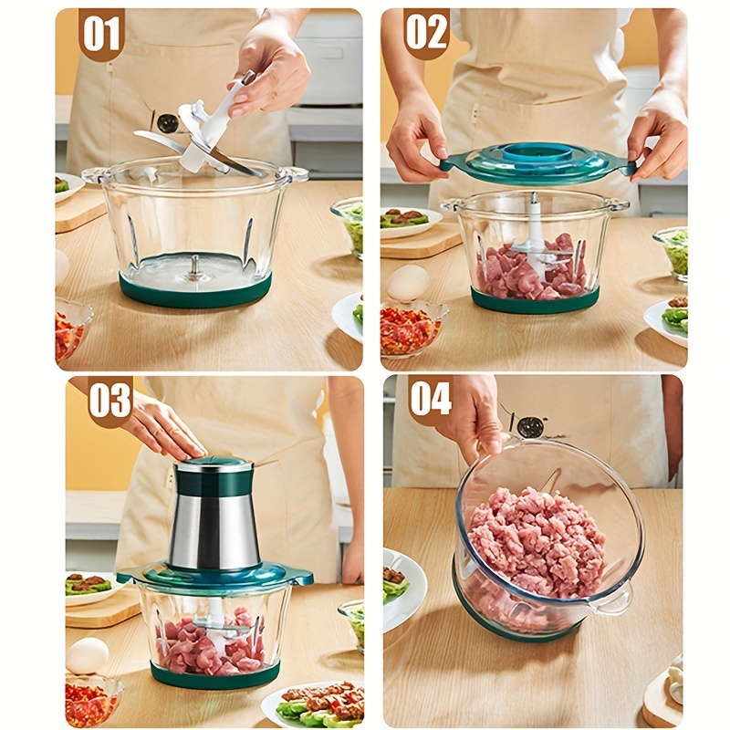 Powerful Electric Food Processor With 2 speed Adjustment 4 - Temu