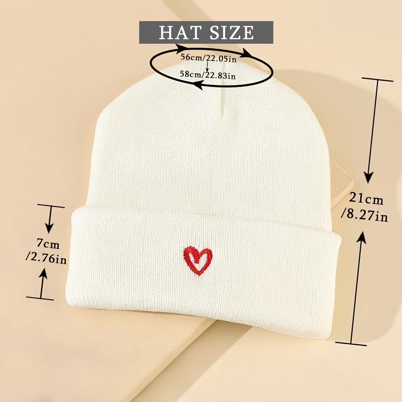 Winter Warm Lovely Beanie, Solid Color Knit Hat