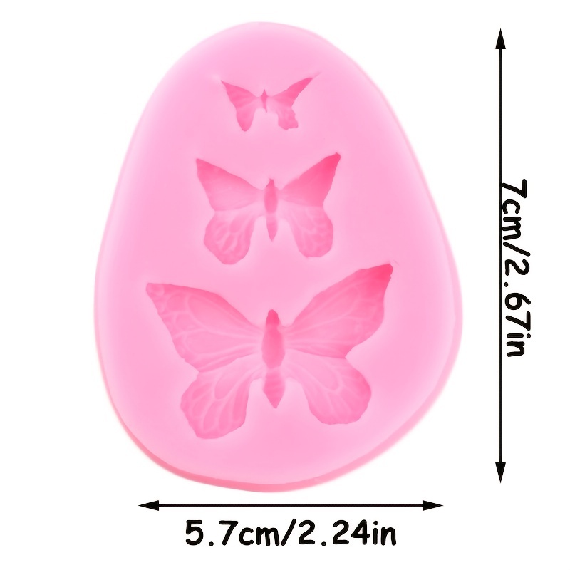 3D Butterfly Silicone Mold Polymer Clay Candy Mould Cupcake Topper  Decorations