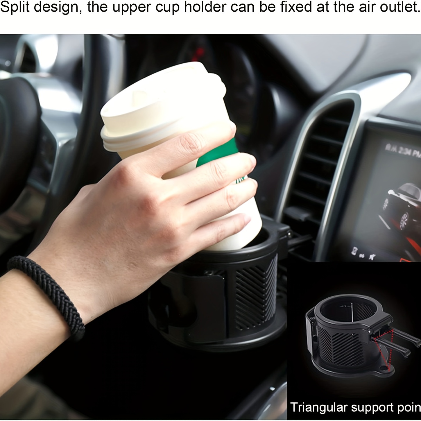  2-in-1 Multifunction Car Drink Expander Adapter, All Purpose  Car Cup Holder Expander with Adjustable, Solar Grass Cup Holder Expander for  Most Cars (Cup Holder 2-in-1) : Automotive
