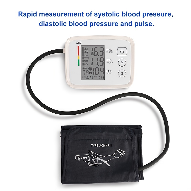 Blood Pressure Monitor, Arm Type Automatic High-precision Battery  Sphygmomanometer Measuring Instrument Pressure Measuring Instrument - Temu