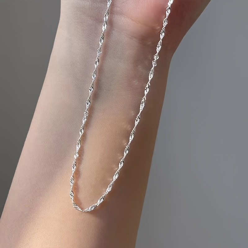 925 Sterling Silver Chain Necklace Without Pendant