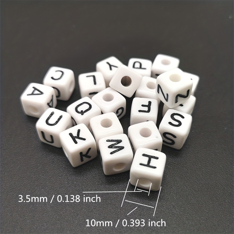 Beads for Jewelry making Kids 10mm Vowel Letter Beads A-Z Acrylic