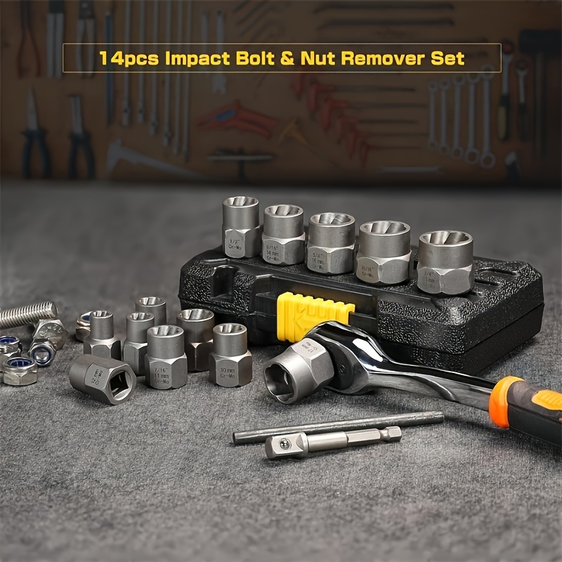 Lug Nut Removal Kit 13+1 Impact Bolt Nut Removal Sleeve - Temu