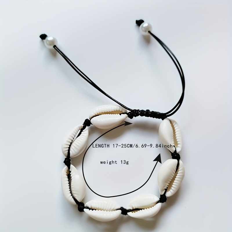 Men's Painted Shell Braided Bracelet, Bohemian Style
