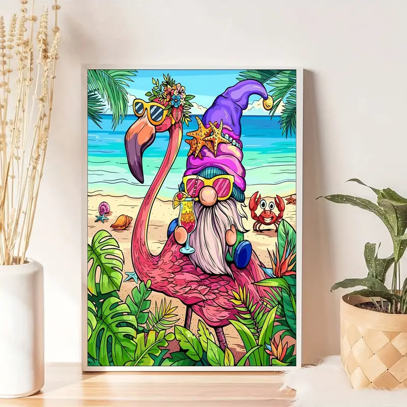 Gnomes Diamond Painting Kits For Adults Full Artificial Diamond Flamingo  Diamond Painting Kits DIY 5D Diamond Painting Beach Diamond Art Kits For  Home