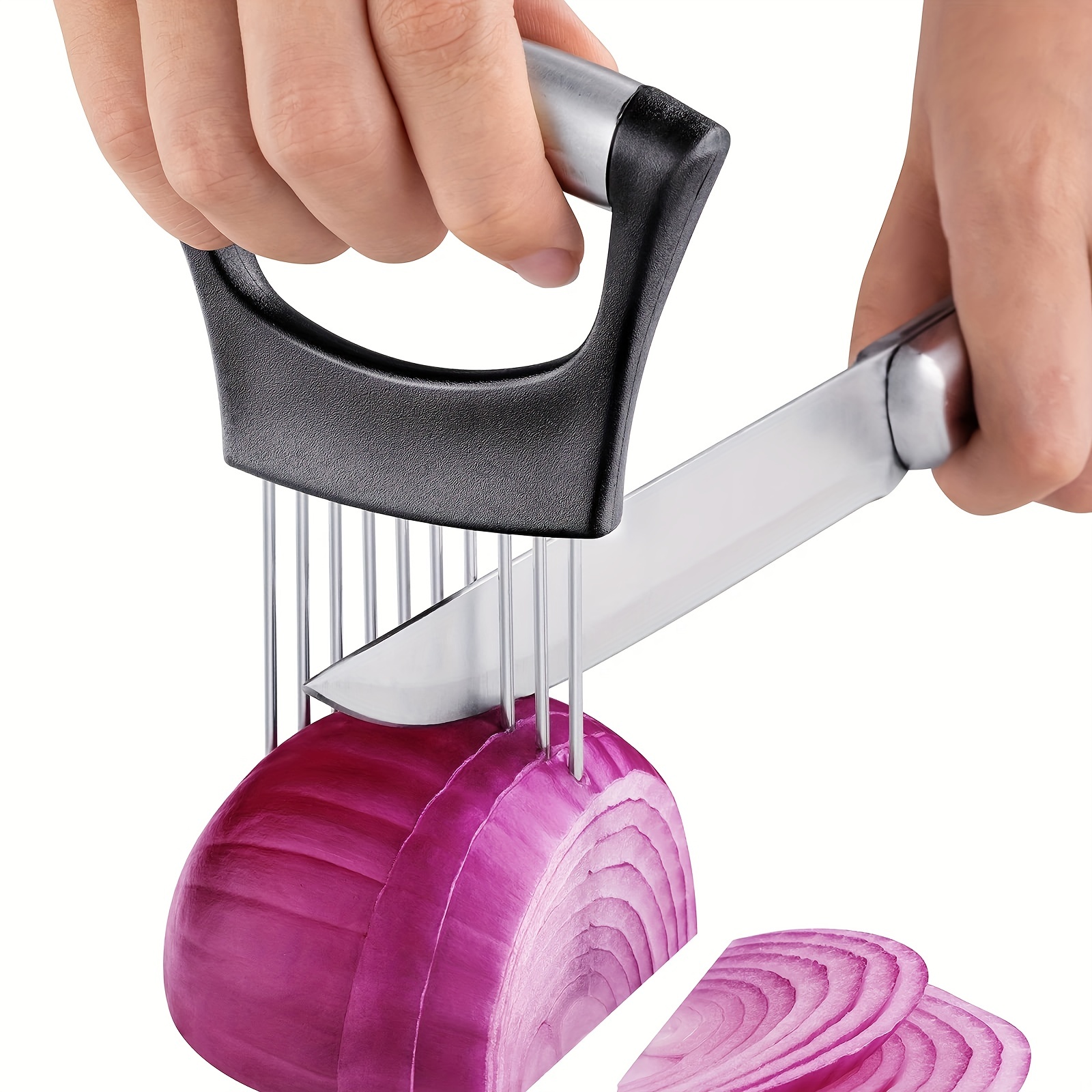 Onion Slicer Holder Onion Holder For Slicing Stainless - Temu