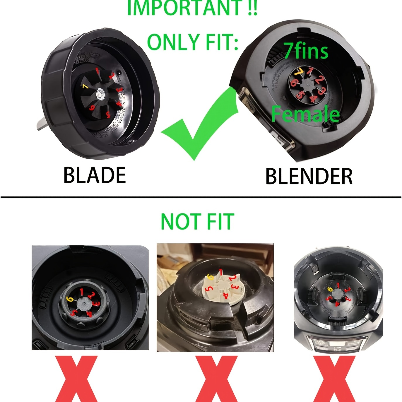 Blender Blade Replace For Nutri Ninja Auto-iQ Pro BL492-30/BL492W-30