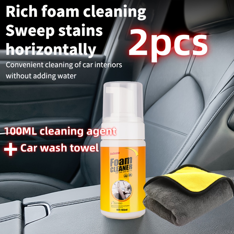 Multifunctional Car Foam Cleaner Spray - 00ml Strong Foam Cleaning Artifact  for Car Engines Steering Wheels Dashboards Door Panels - All-Purpose  Cleaners & Easy to Use 