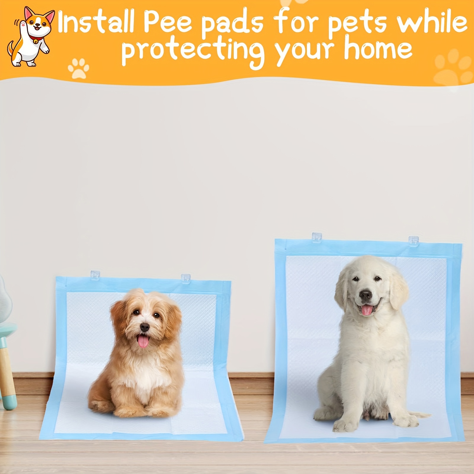 Dog pee pads with hot sale adhesive