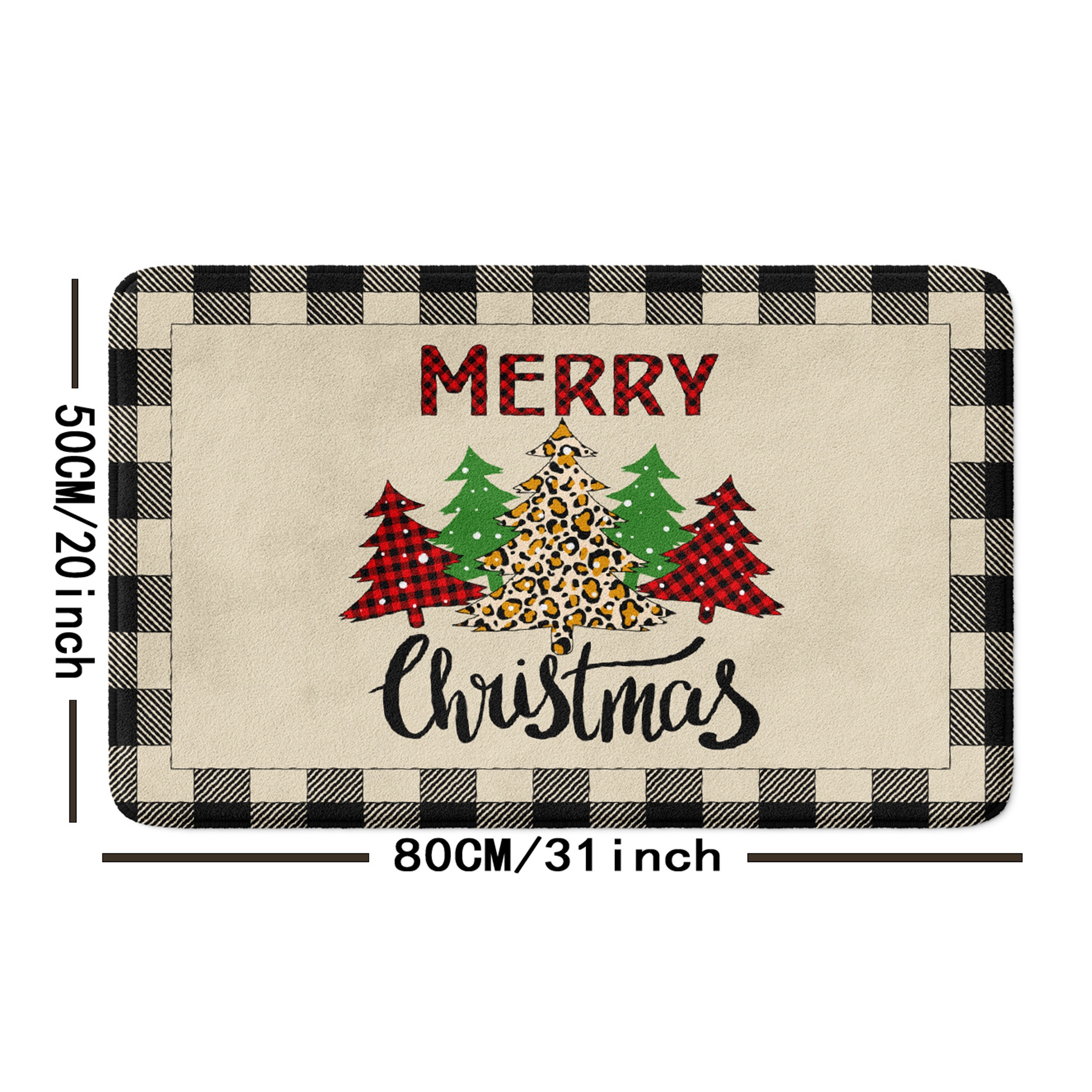 Christmas Decorations,christmas Floor Mat, Indoor Rug Non-slip Door Mat,  Christmas Pattern Indoor Home Decor Christmas Doormat Rug, Bath Mat1pcs-red