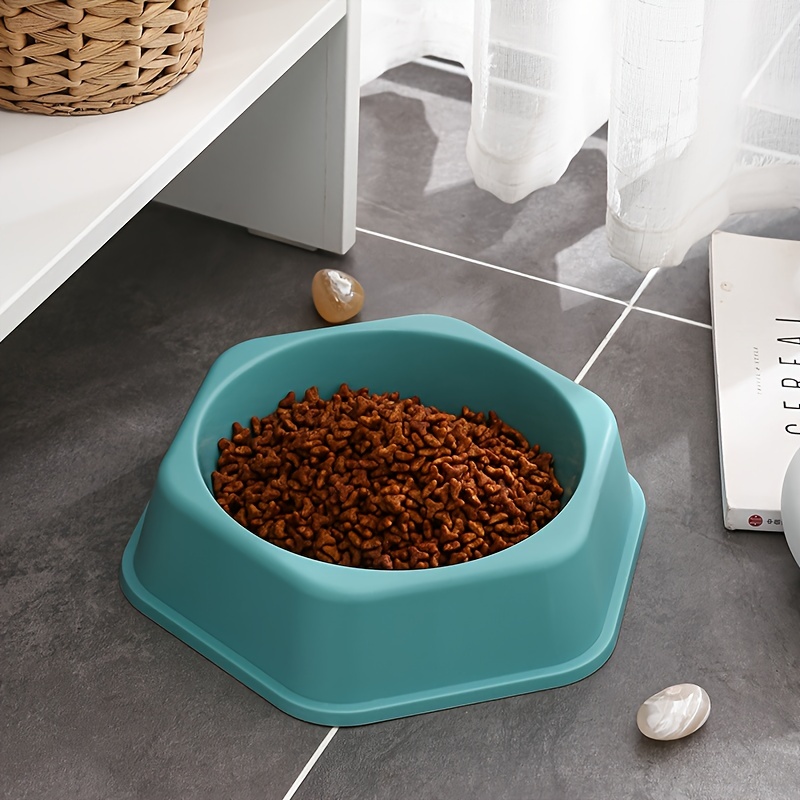 1pc Random Color Plastic Pet Food Bowl For Large & Medium Sized Dogs With  Anti-slip Bottom And Slow Feeding Design