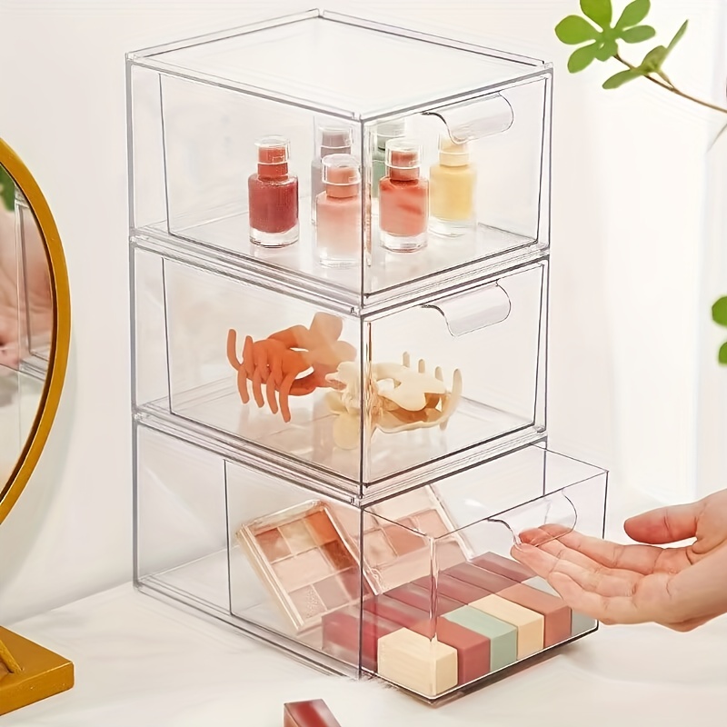 Clear Storage Rack Transparent Storage Box Acrylic Cosmetic - Temu