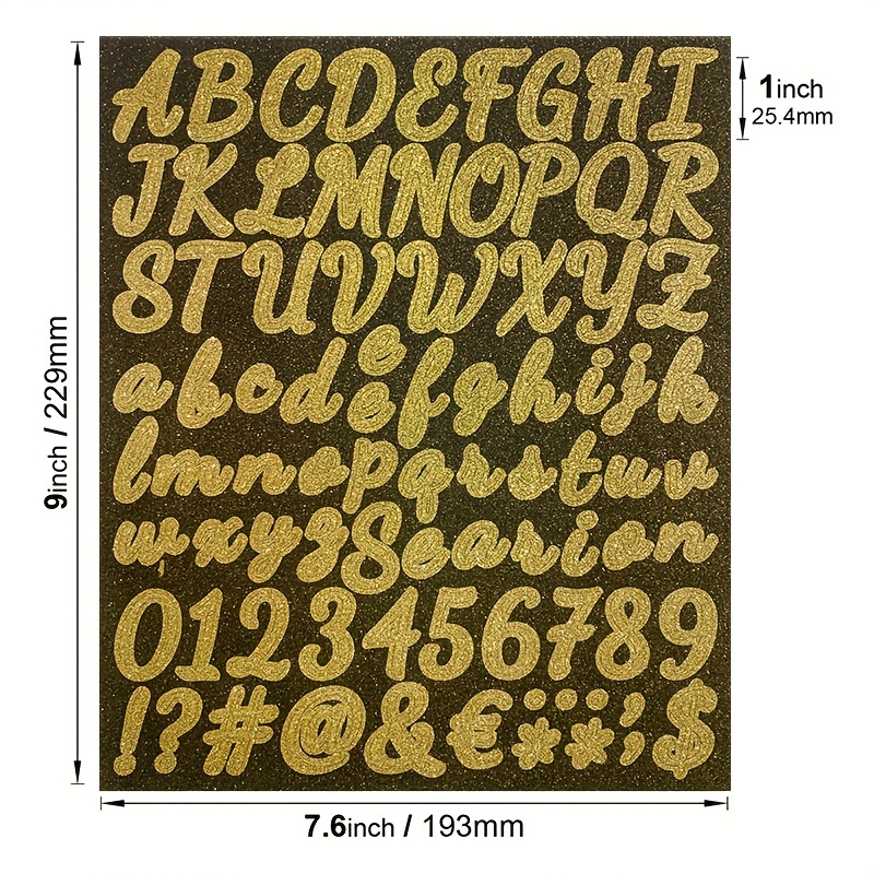 Matte Bronzing Flash Letter Stickers Golden And Silvery - Temu