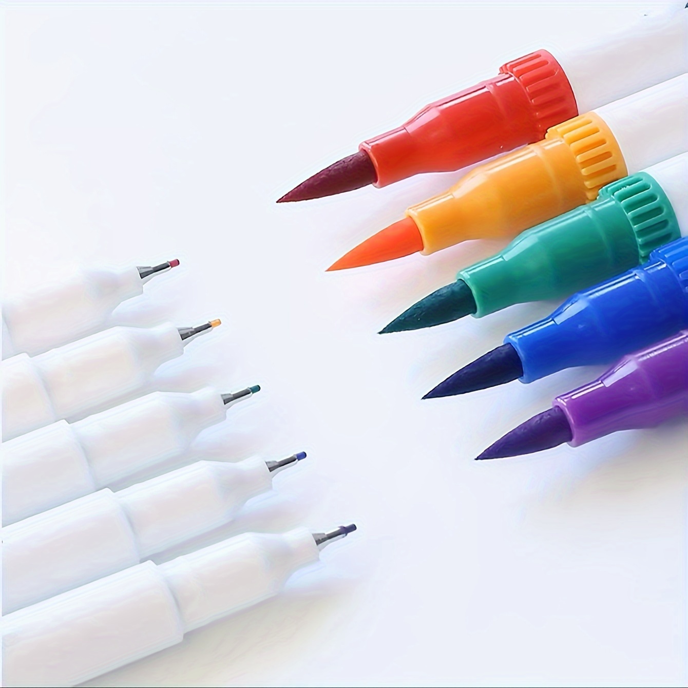 Multicolor Dual Tip Brush Pen Set - 36pcs, For Writing