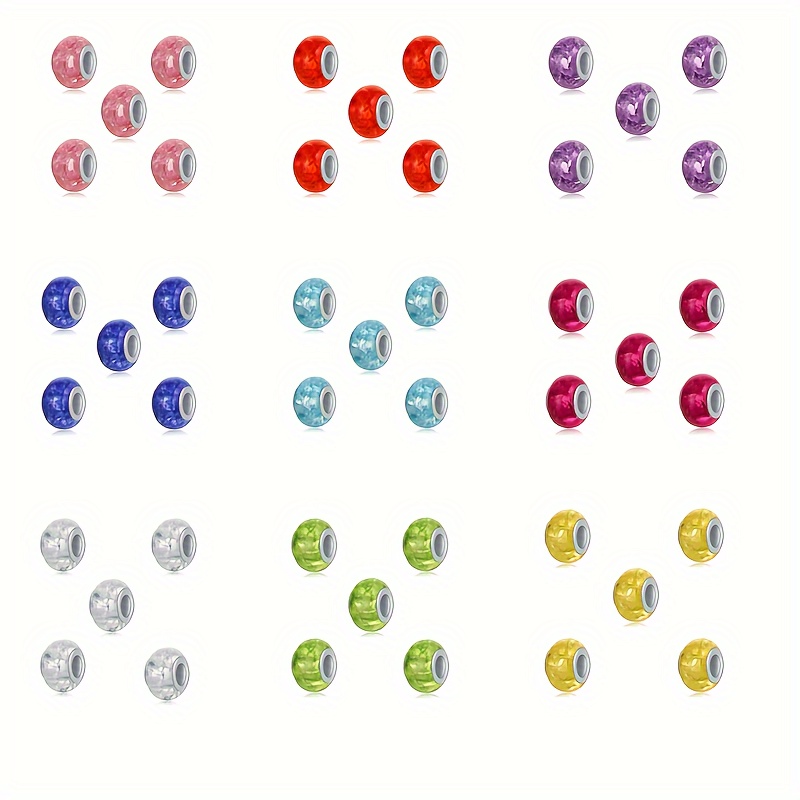 

Lot De 5 Perles Minimalistes Polyvalentes Argentées Avec 9 Couleurs De Résine Fissurée Pour Bracelet Et Collier, Idéal Pour La Création De Bijoux Originaux.