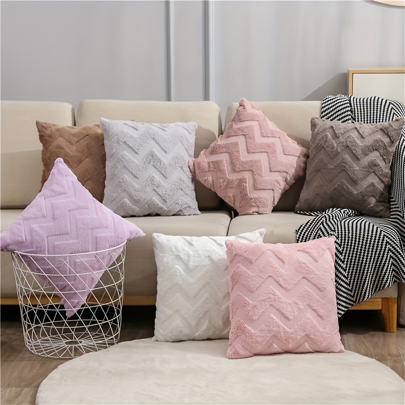 Cheap Throw Pillows For Couch Square Silver/White/Pink/Black (Pillow Core  Not Included)