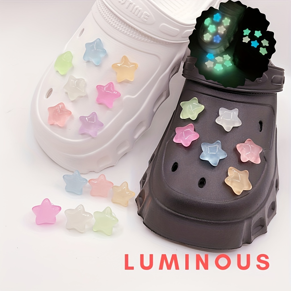 Croc Headlights Charm 2x Glow in The Dark Croc Charms Adults and Kids  ,Funny light Up Shoe Charms Mini Flashlight Mounted on Clogs Shoe Croc  Accessories for Men 