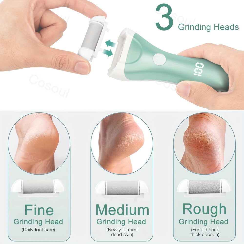 Rechargeable Electric Callus Remover For Feet - Foot Care Tool For Wet And  Dry Foot File - Removes Dead Skin And Cracked Heel - 3 Roller Heads For  Smooth And Soft Feet - Temu New Zealand