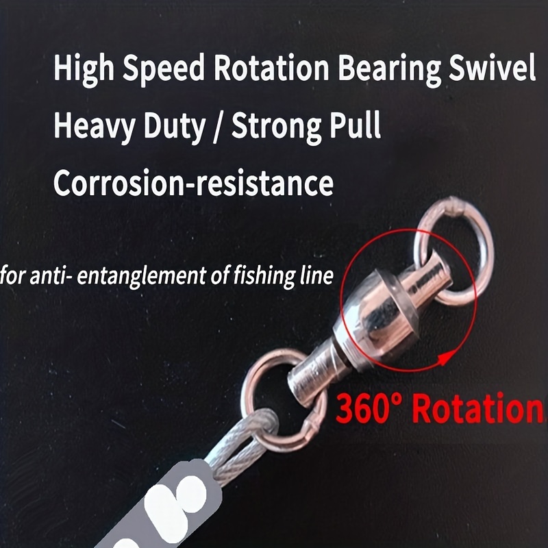 2pcs Bag Sea Fly Fishing Hook Slides Freely Stainless Wire Bleeding Tip Up  Leader Double Treble Hook Rig Walleye Spinner Luminous Beads Crawler Lindy  Sabili Rig Lot Ball Bearing Swivel Northern Pike