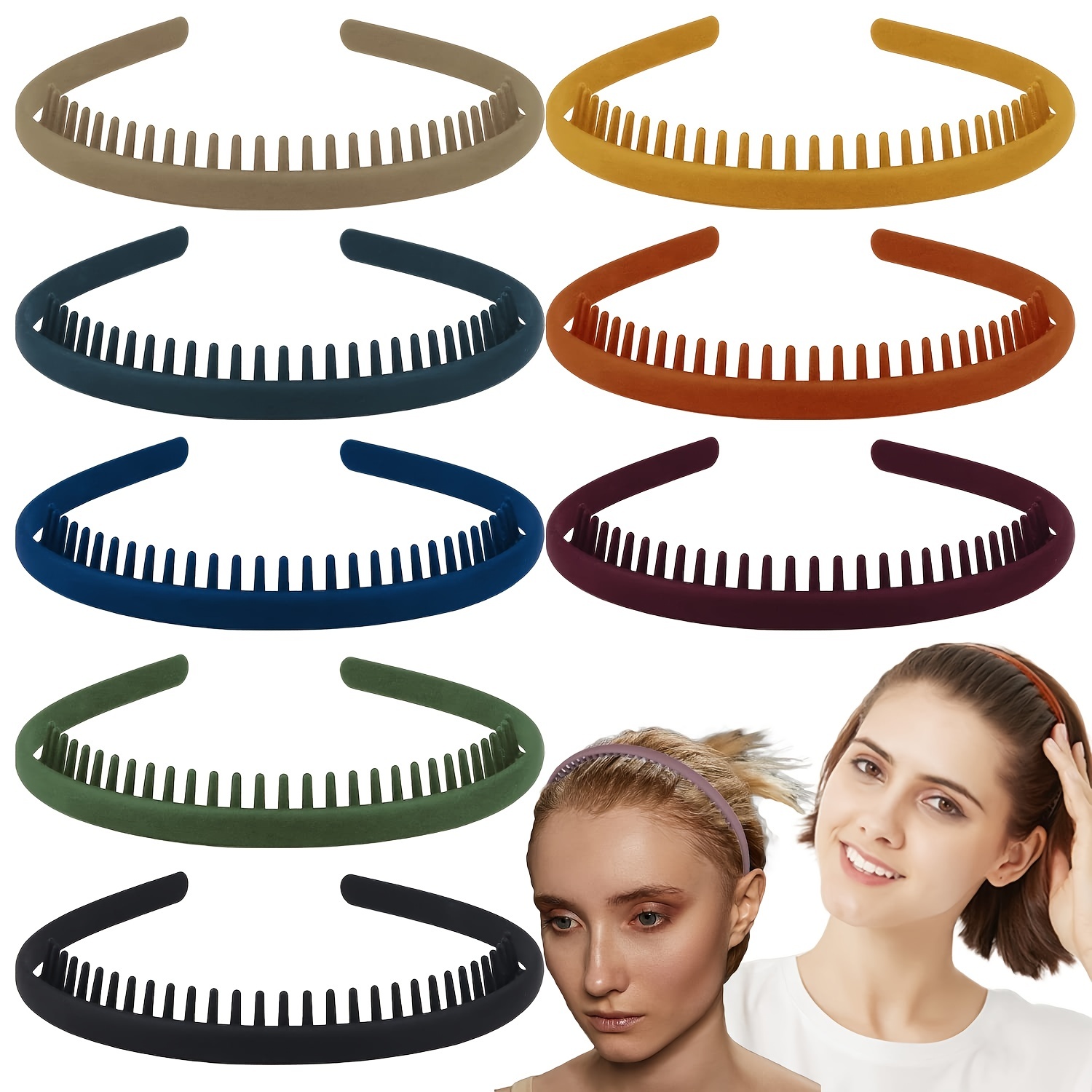 Non-Slip Thin Headband Women Candy Color Satin Headbands Hair Accessories  1PCS