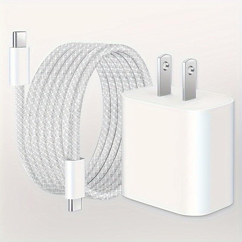 Cargador rápido para iPhone 12 13, cargador de pared USB C, paquete de 2  puertos duales de 25 W, cargador PD rápido tipo C compatible con Apple  iPhone