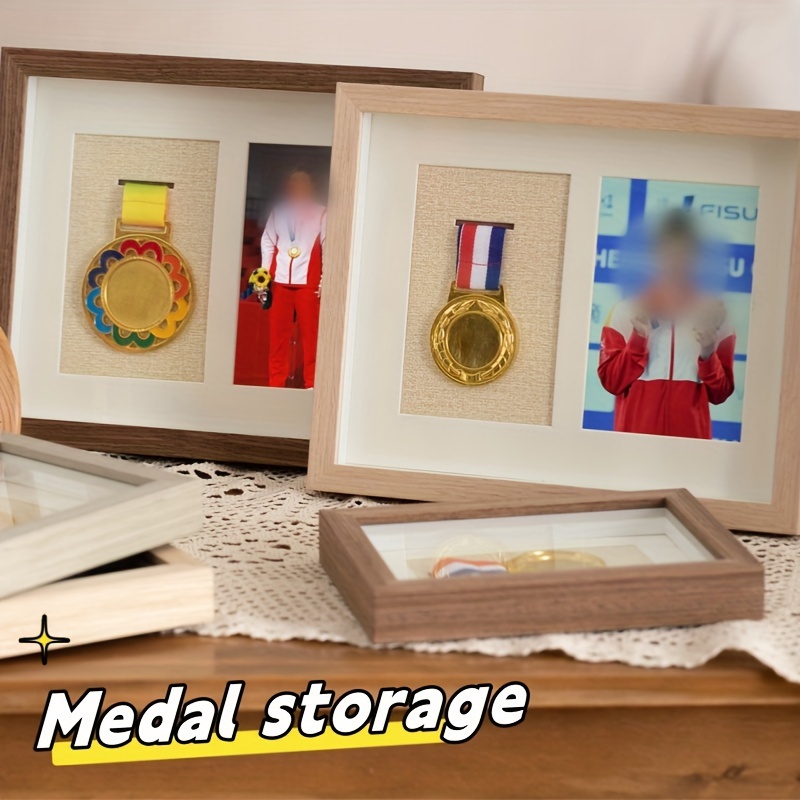 Présentoir de médailles, organisateur de rangement pour médailles de  récompense, cadre de médaille de marathon, boîte de rangement décorative  pour badge, présentoir de médailles, cadre en bois : : Maison