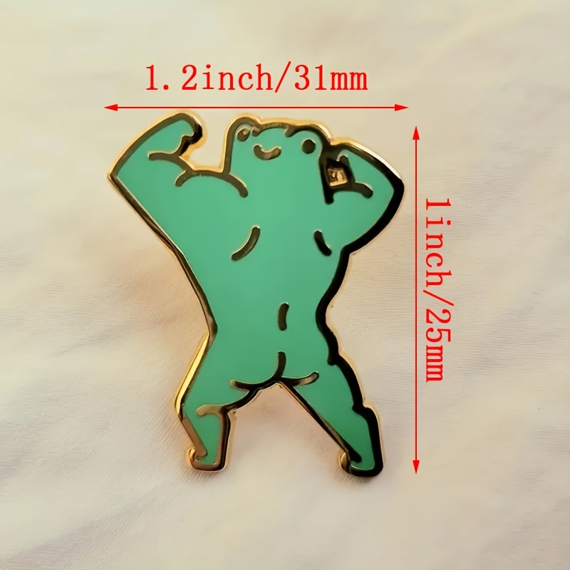 Muscle Frog Enamel Pin Cute Pin Birthday Gift For - Temu