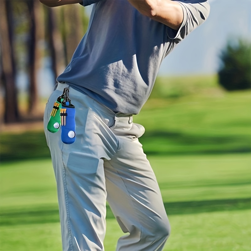 Golf Waist Bag Holds 3 Balls & 3 Spikes