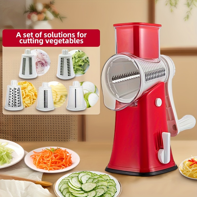 Manual Rotary Cheese Grater, Kitchen Speed Round Tumbling Box