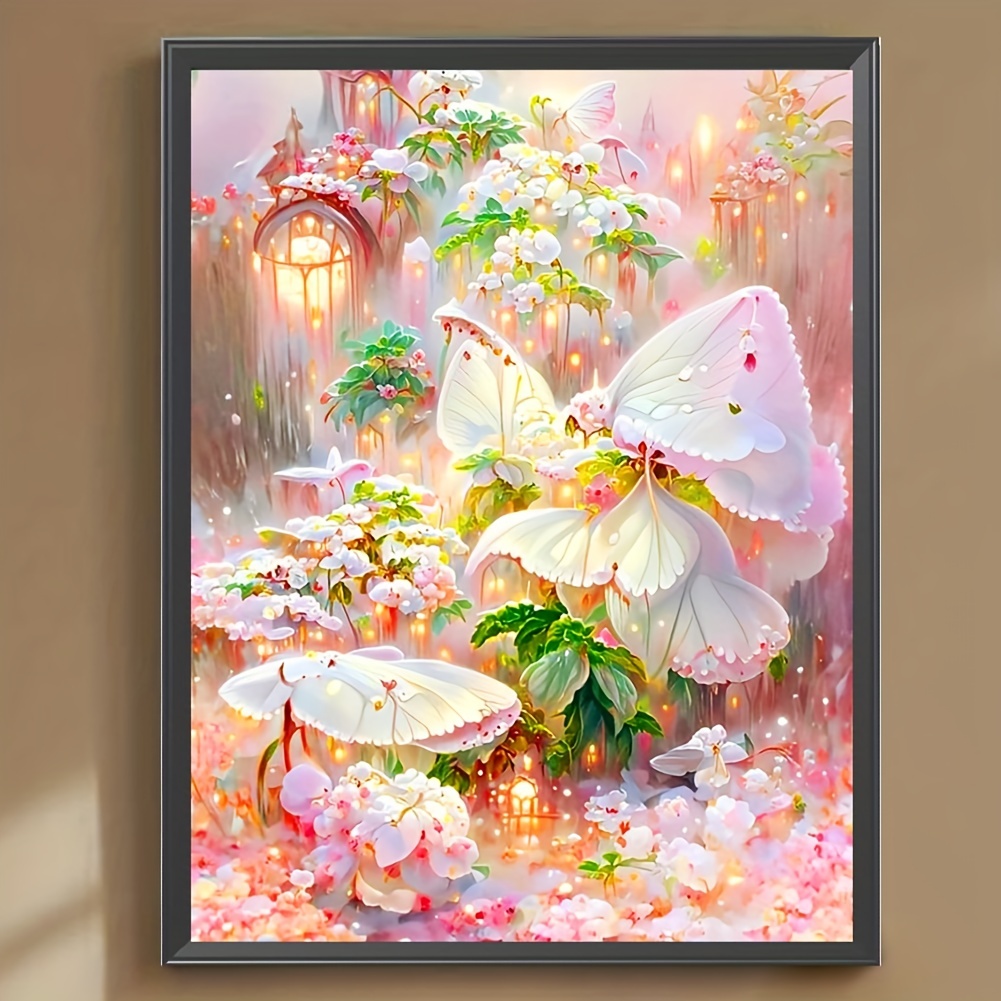 5d Diamond Painting Abstract Flower Diy Kit Adult Round And - Temu
