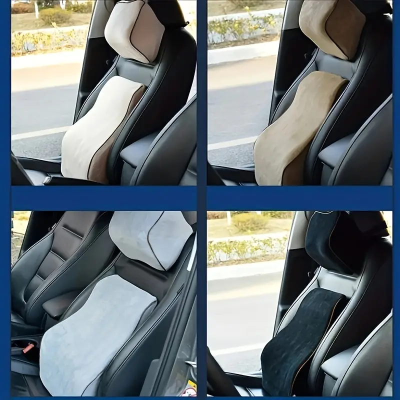 Car Lumbar Support Pillow, Memory Foam Backrest Pillow For Car Seat Cushion  Lower Back Car Support Pillow For Office Chair, Car Driving Fatigue - Temu