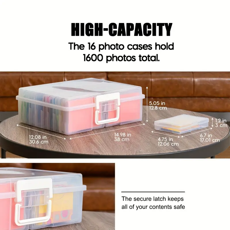Photo Storage Case Photo Storage Box With 17 Inner Cases - Temu