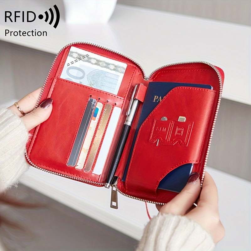 Porta Passaporto con Protezione RFID, Porta Passaporto da Viaggio in Pelle  PU per Carta d'identità, Biglietto Aereo, Portafoglio da Viaggio per  Passaporto Italia per Uomini e Donne (marrone chiaro) : : Moda