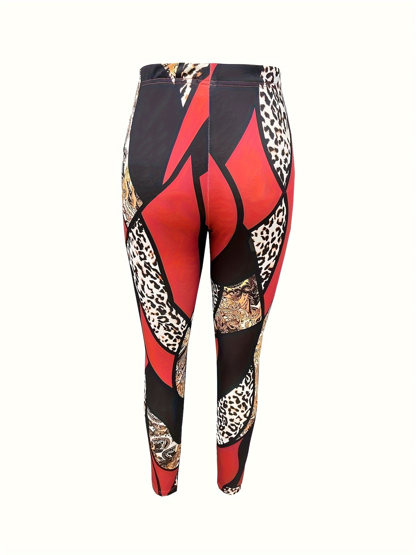 Solid Ripped Leggings, Casual High Waist Long Length Workout Leggings,  Women's Clothing