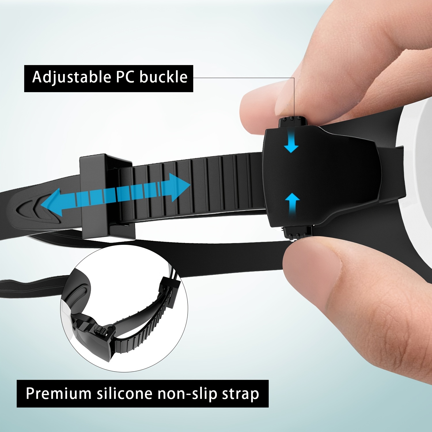 Unisex Swimming Goggles Adjustable Strap Protección Uv Anti - Temu Mexico