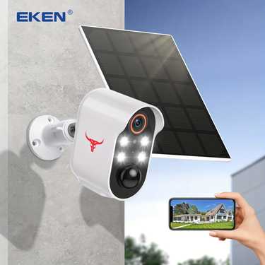 1pc security wireless outdoor camera eken solar security camera for home security 1080p hd smart motion detection 2 way talk night vision cloud storage