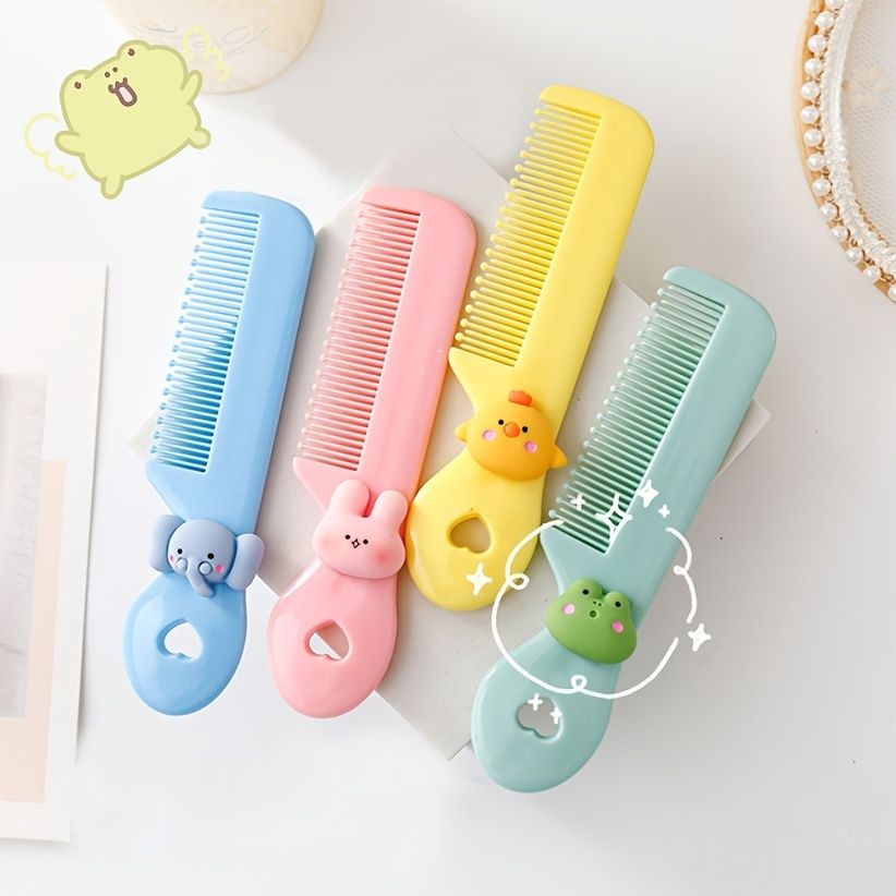 1 Pack Baby Girls Mini Flower Plastic Comb Portable Hair Brush Small  Cartoon Animal Candy Color Hair Accessories - Beauty & Personal Care - Temu