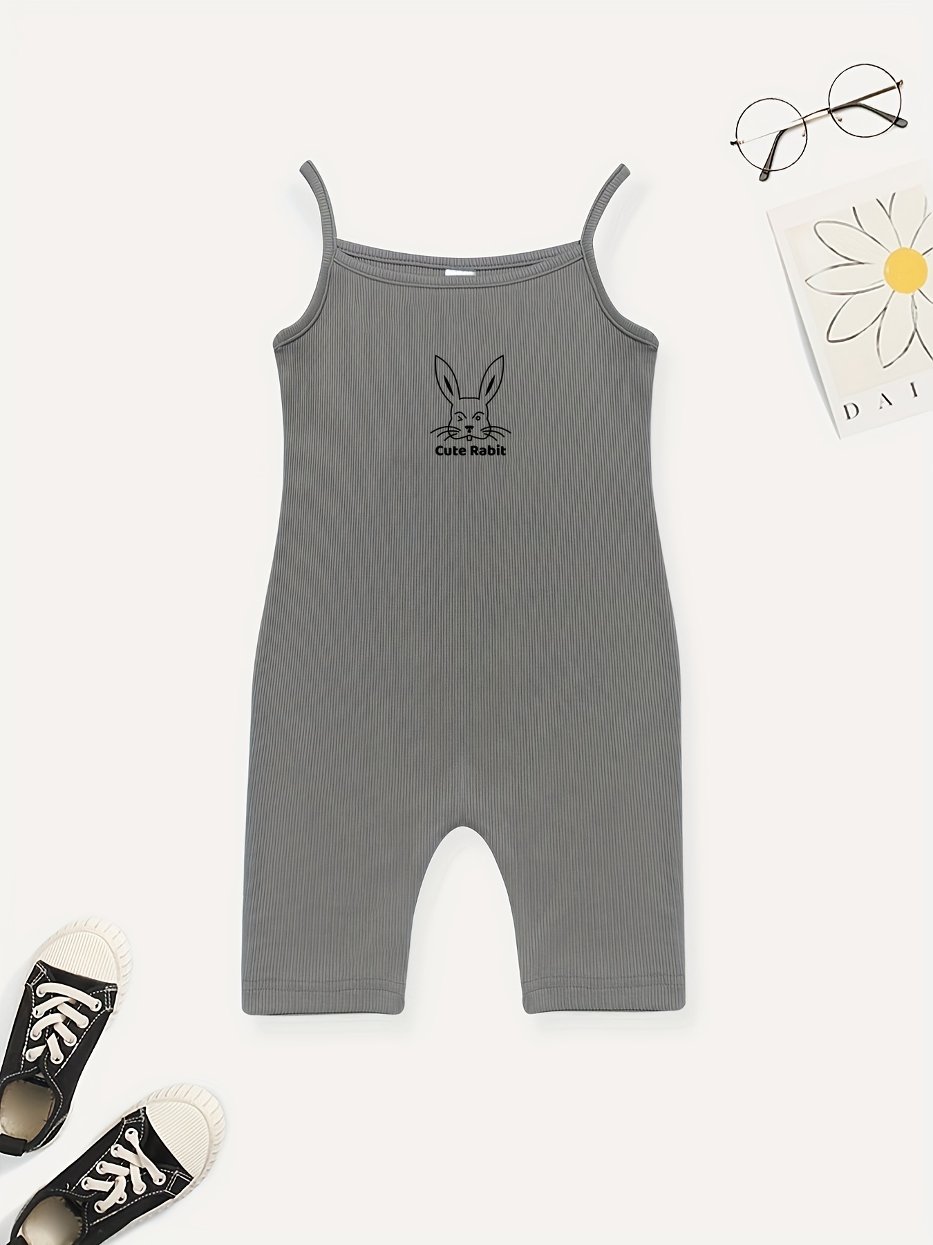 Girls Rabbit Print Jumpsuit Girl Clothing