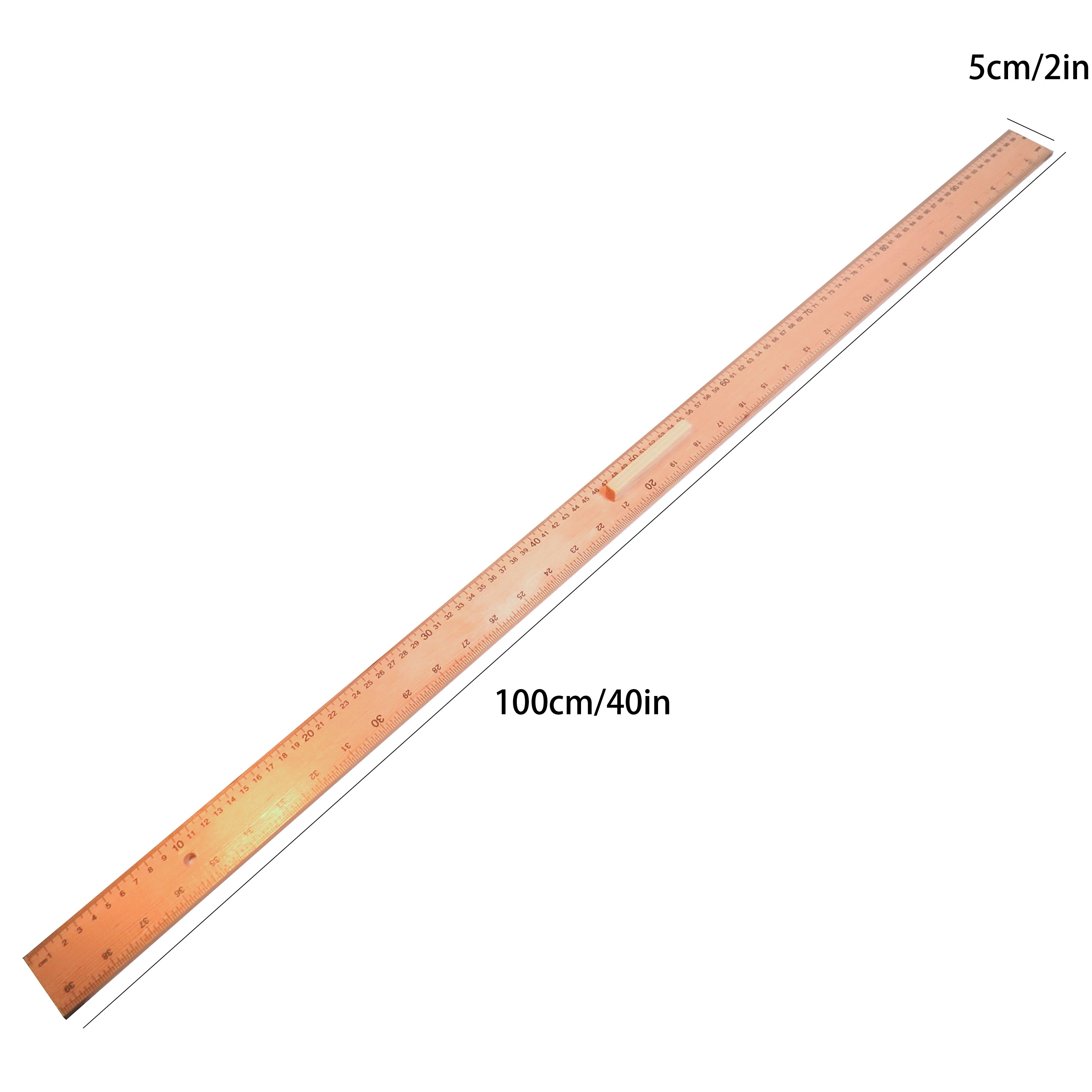 Regla de costura de madera ancha (1 metro) - Truben