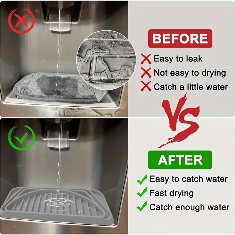 Refrigerator Drip Tray | Cuttable Refrigerator Drip Catcher Tray for Fridge  Water Dispenser | 2 Pack Water Absorbent Drip Tray | Mini Fridge Drip Tray