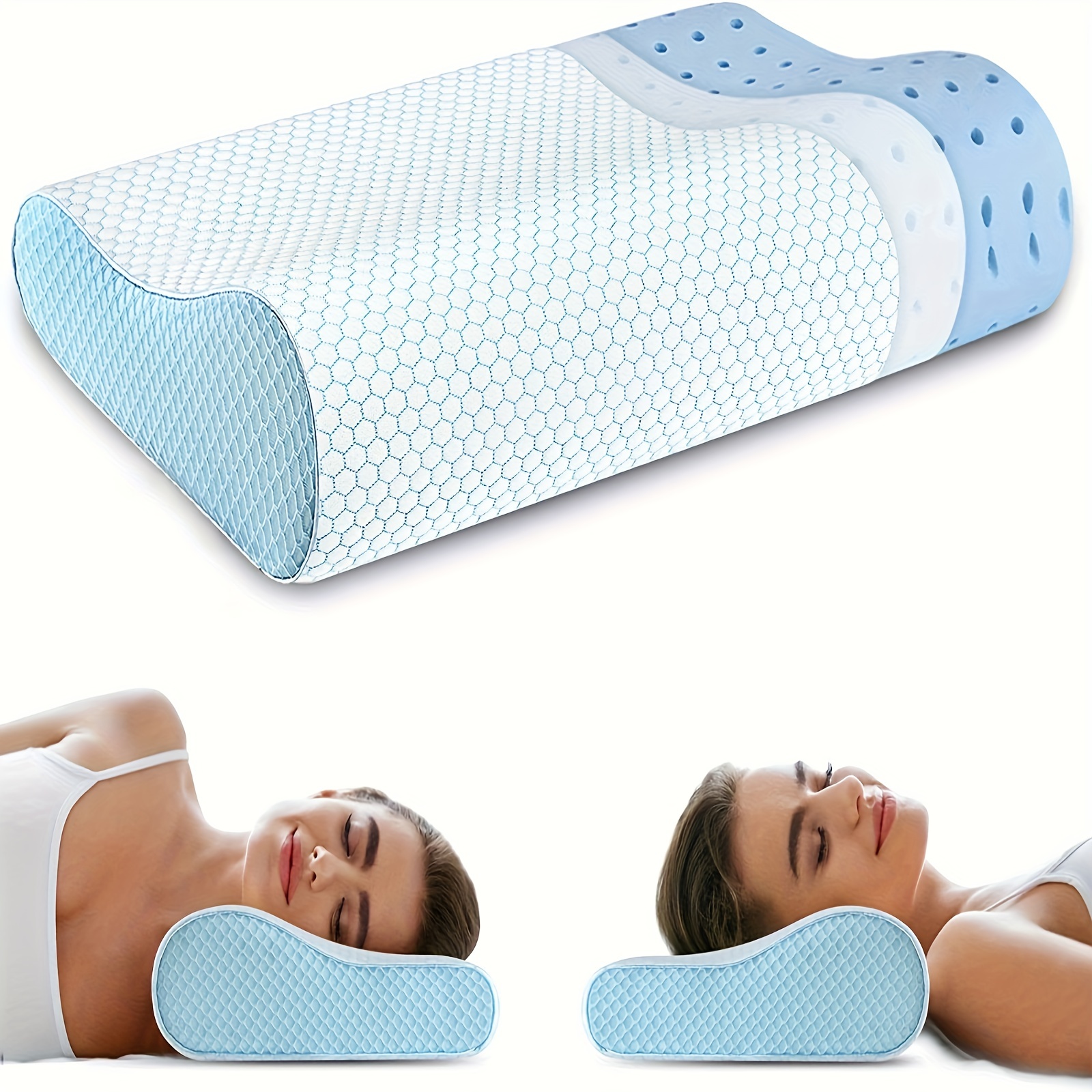 Oreiller cervical ergonomique à rebond lent pour adultes, massage SPA de  luxe, oreiller relaxant, sommeil de