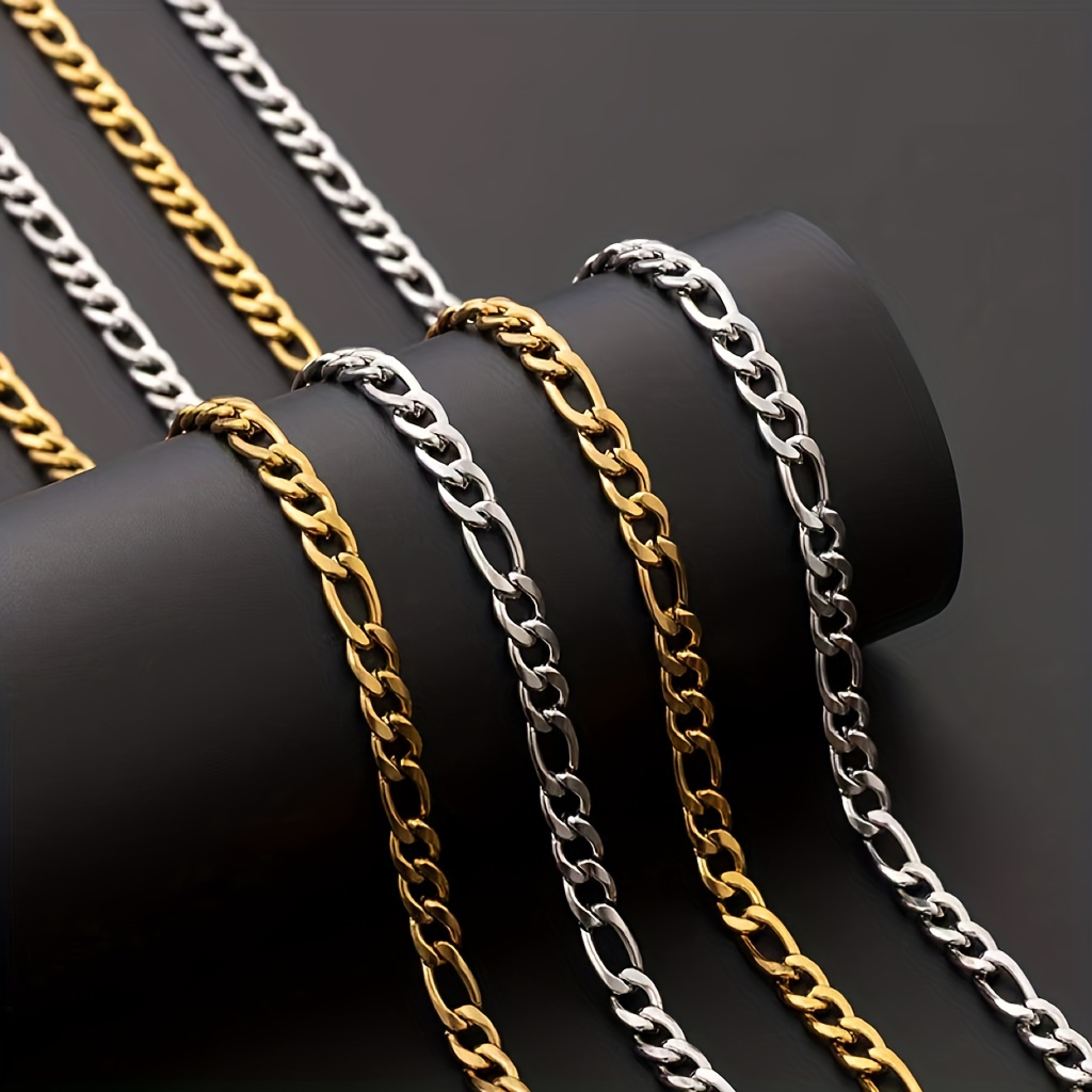Cadena De Oro Y Plata Collar De Diseñador Joyería De Diseñador Cuerda Cadena  Cubana Para Hombre