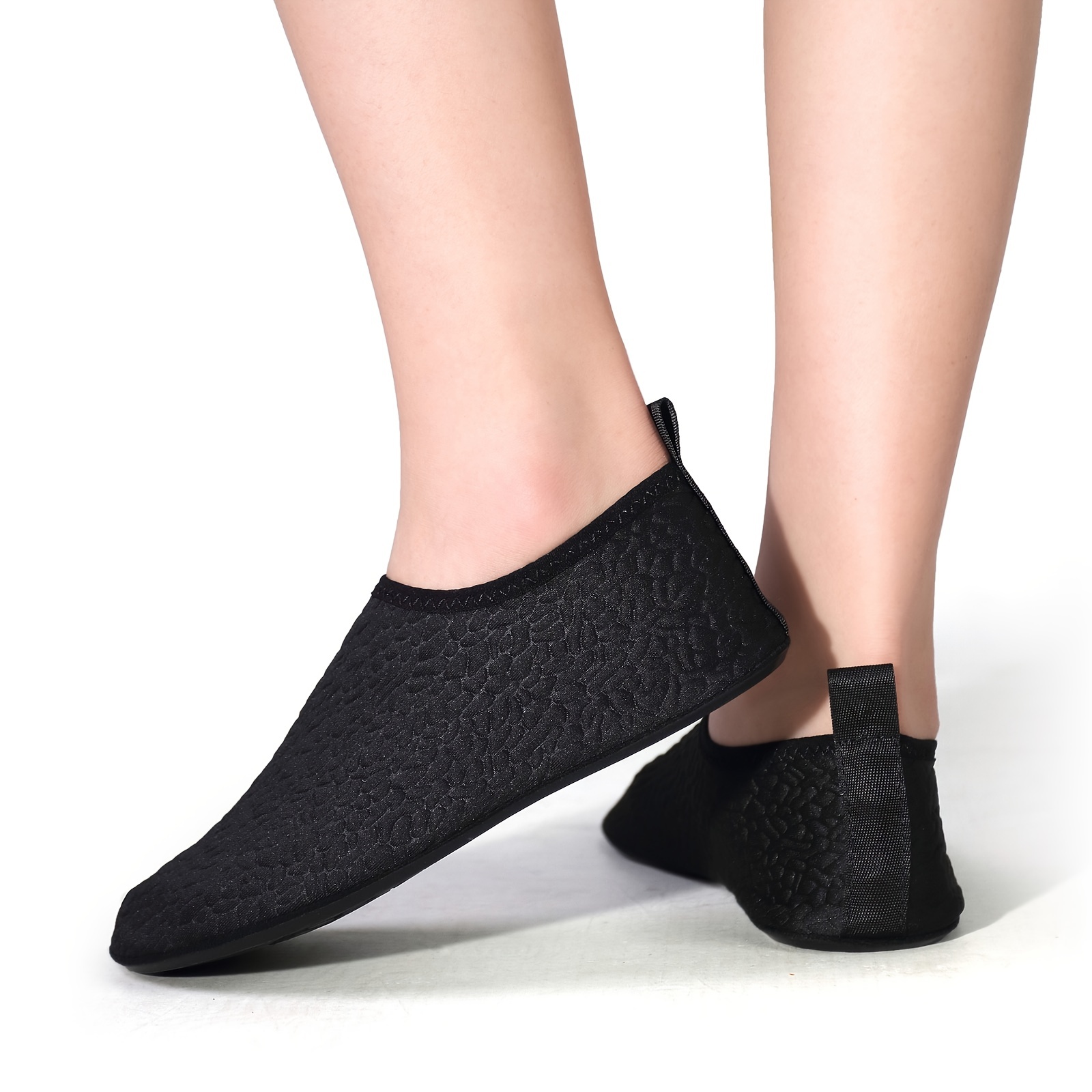 Textured Slip On House Slippers Stylish Anti Slip Beach Barefoot Aqua Sneakers Womens Footwear - Sports & Outdoors Temu