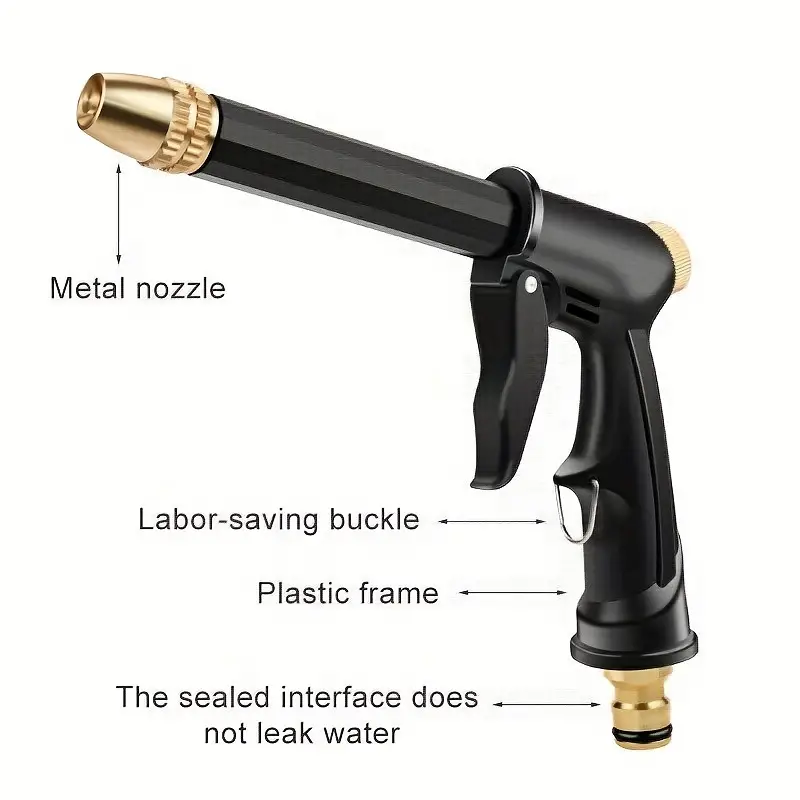 1pc adjustable nozzle high pressure power washer gun for car washing and garden cleaning anti kink swivel connector and universal fit details 4