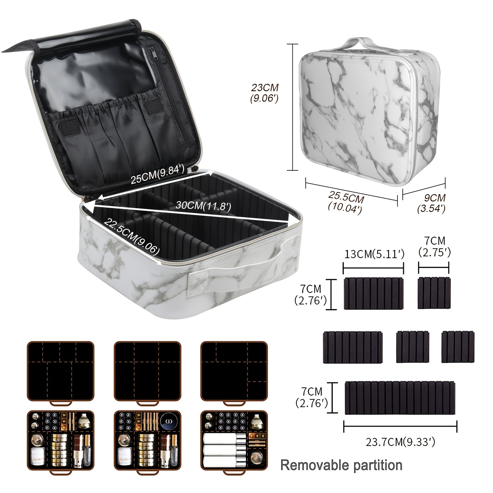 travel makeup train case makeup cosmetic case organizer Temu