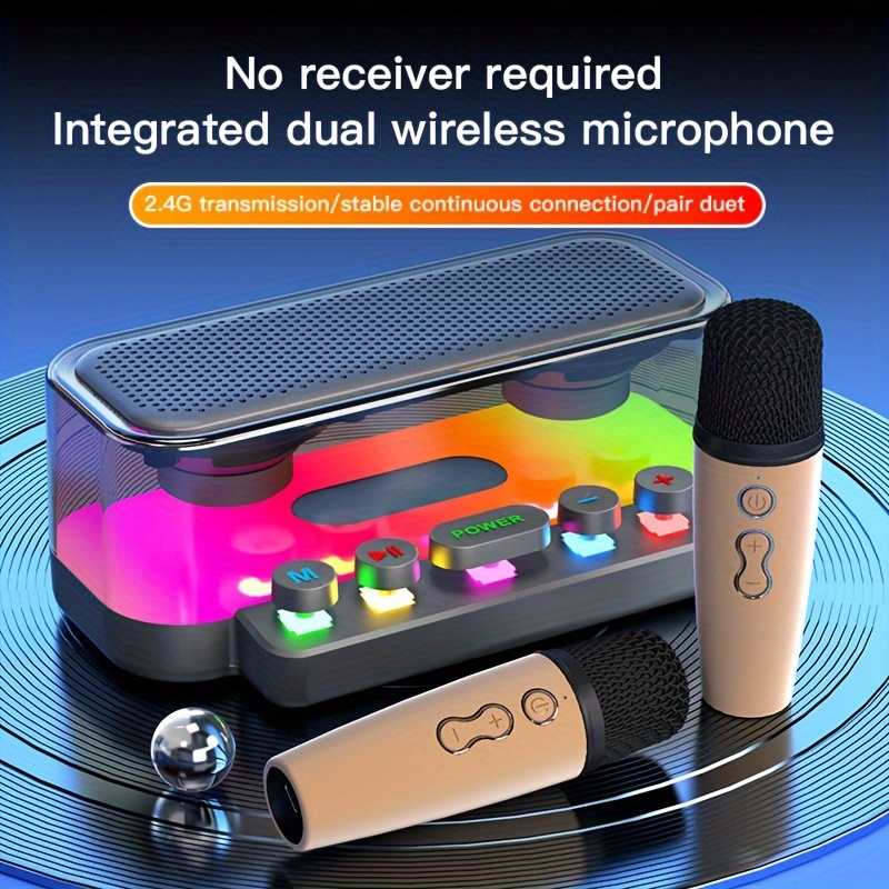 Mini Wireless Bluetooth Audio Home Singing Karaoke Integrated Microphone  Speaker Stereo Home Ktv Se