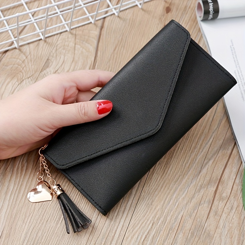 Leather Womens Wallet Metal Frame Coin Purse ID Credit Card Case Coin Purse  Mini 